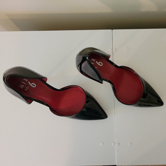 Mix No. 6 | Dawnira Black Patent d'Orsay Heel, Size 9 - Picture 2 of 11